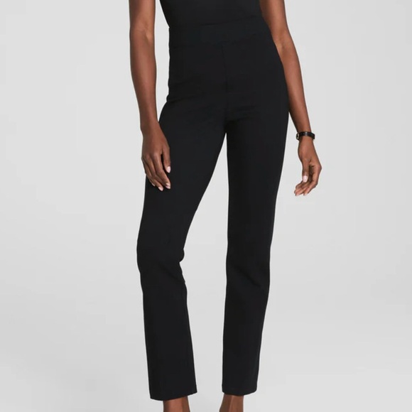 Spanx Women’s Ponte Slim Straight Leg High Rise Pants in Classic Black, Large - Picture 1 of 13